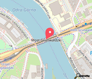 mapa lokalizacji Grunwaldzki Bridge