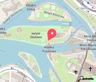 mapa lokalizacji Wyspa Słodowa we Wrocławiu