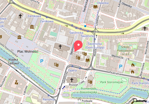mapa lokalizacji wydarzenia Czego nie widać – Teatr Polski we Wrocławiu