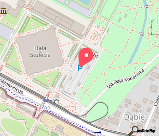 mapa lokalizacji Parking Hala Stulecia