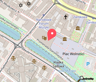 mapa lokalizacji Narodowe Forum Muzyki (NFM) Wrocław