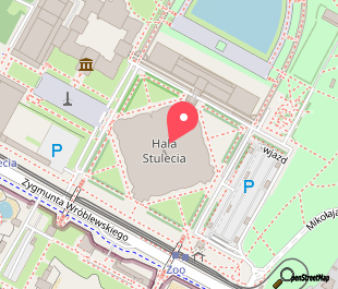 mapa lokalizacji Hala Stulecia we Wrocławiu