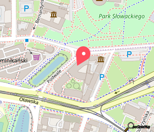 mapa lokalizacji Hotel Double Tree by Hilton Wroclaw w OVO Wrocław