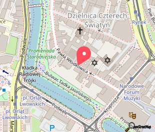 mapa lokalizacji Dzielnica Czterech Wyznań we Wrocławiu