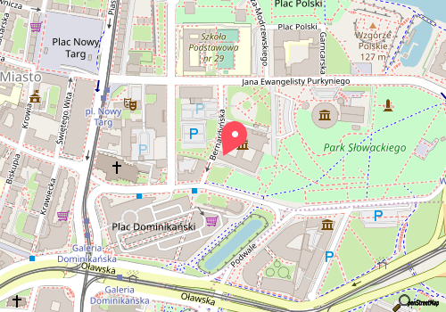 mapa lokalizacji Muzeum Architektury we Wrocławiu