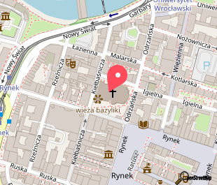 mapa lokalizacji wydarzenia Koncerty organowe: Bazylika św. Elżbiety we Wrocławiu