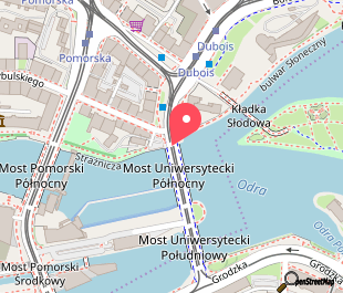 mapa lokalizacji Mosty Uniwersyteckie