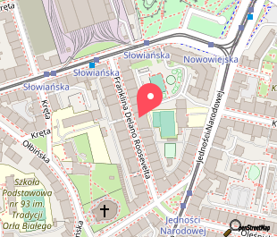mapa lokalizacji Kolorowe podwórka we Wrocławiu – Nadodrze, ul. Roosevelta