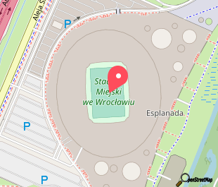 mapa lokalizacji wydarzenia Sightseeing tour of the Wrocław Stadium
